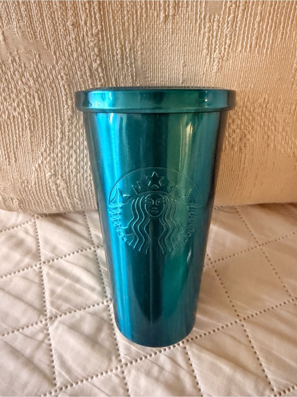 Starbucks Shimmering Teal Logo Travel Cup